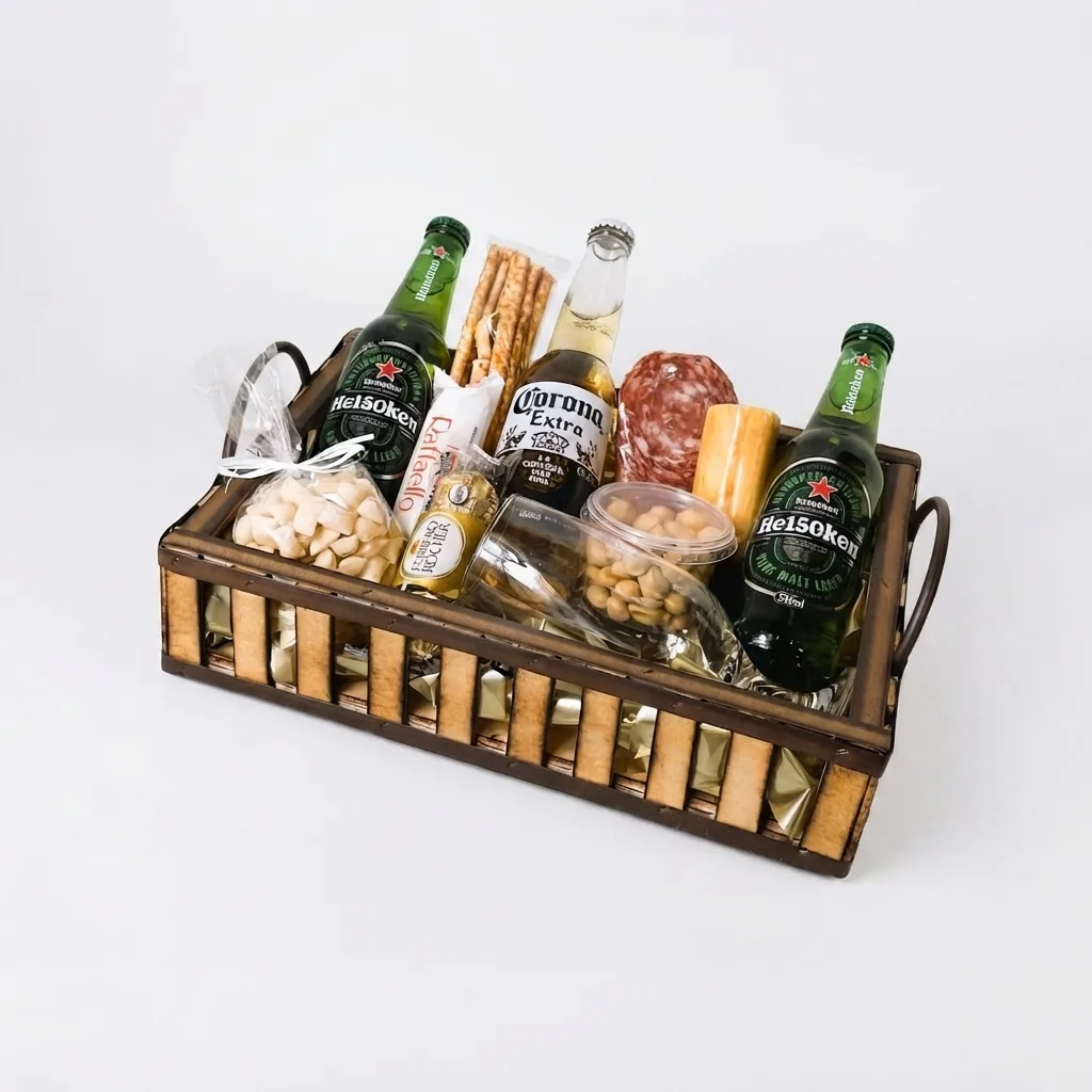 Cesta em MDF M 3 Cervejas e Petiscos