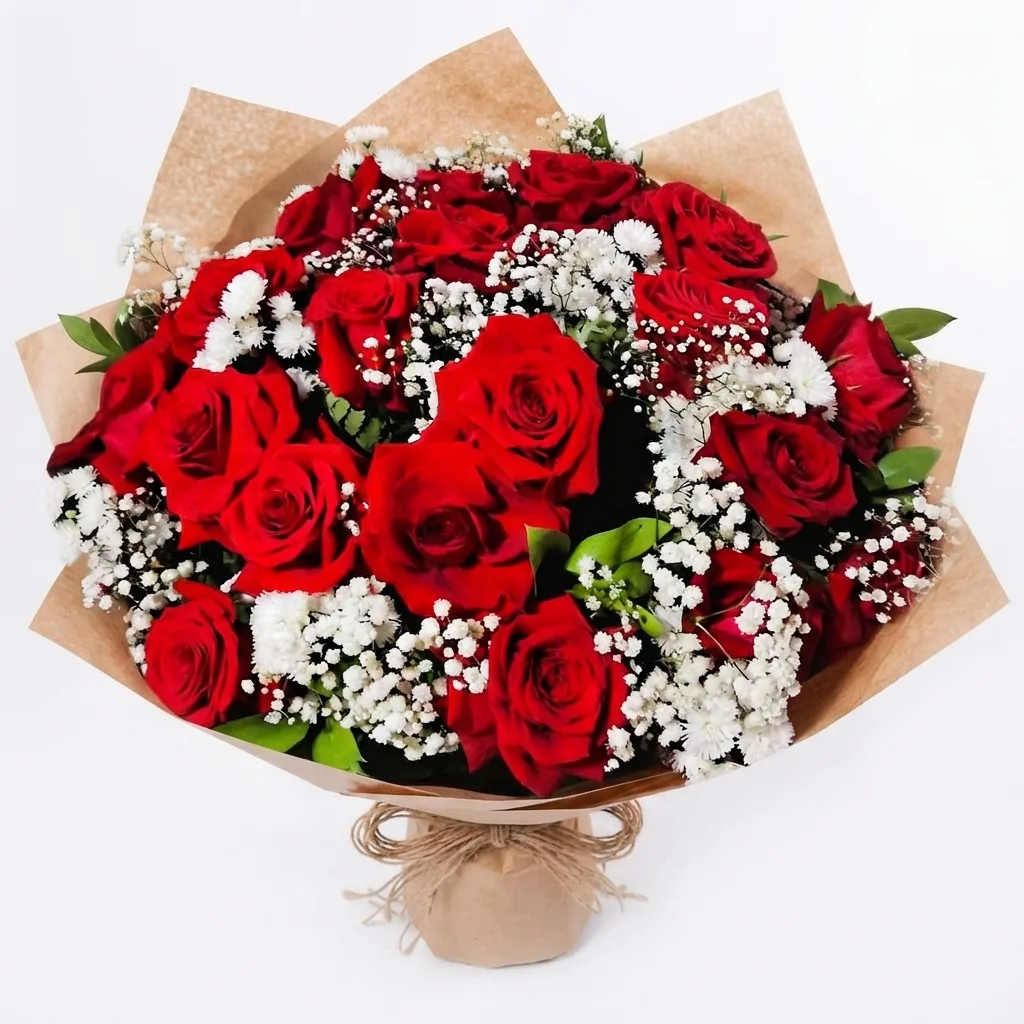 Buquê de 30 Rosas e Acompanhamentos