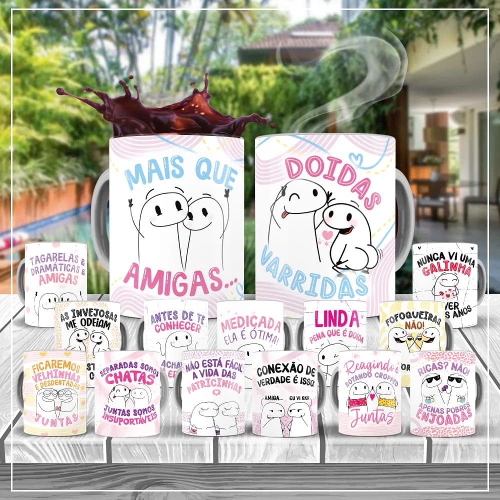 Caneca Cerâmica Flork Amigas